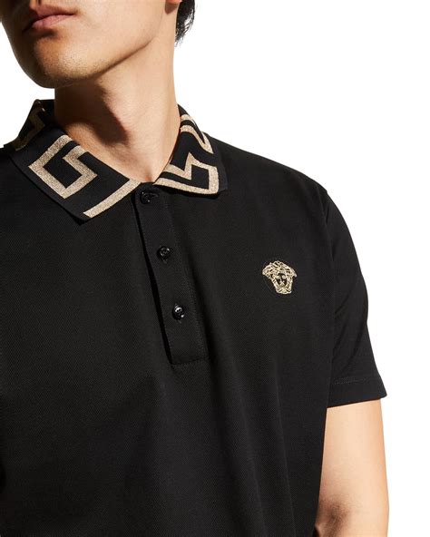 versace greca collar polo shirt